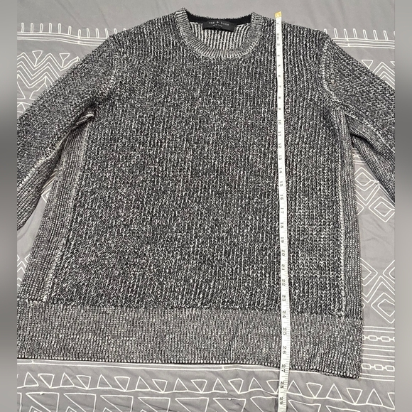Rag & Bone Mens Textured Knit Wool Crewneck Sweater Size Large - Picture 3 of 5